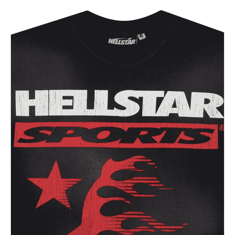 Black And Red Hellstar Shirt close up detail