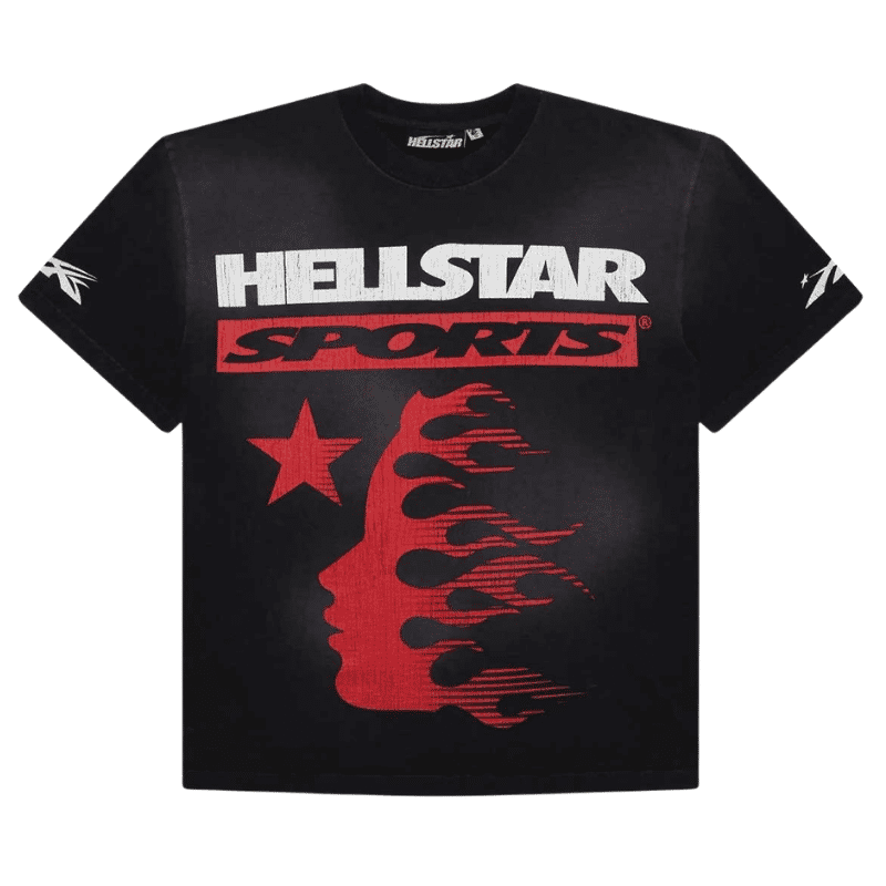 Black And Red Hellstar Shirt front view