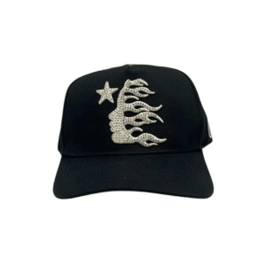 Hellstar Hat Black front view premium streetwear hat