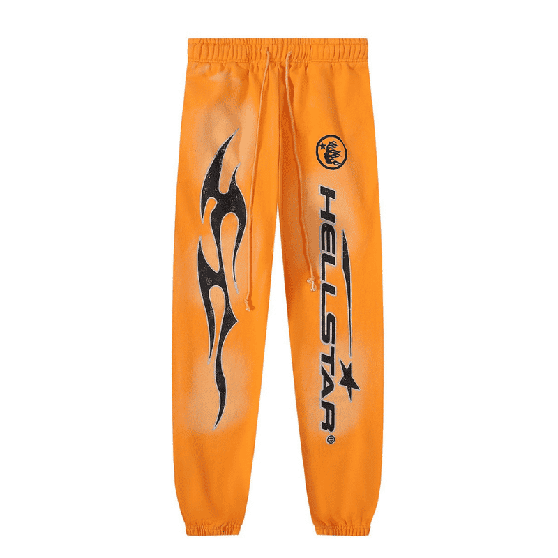 Hellstar Jogging Pants front view in relaxed streetwear fit