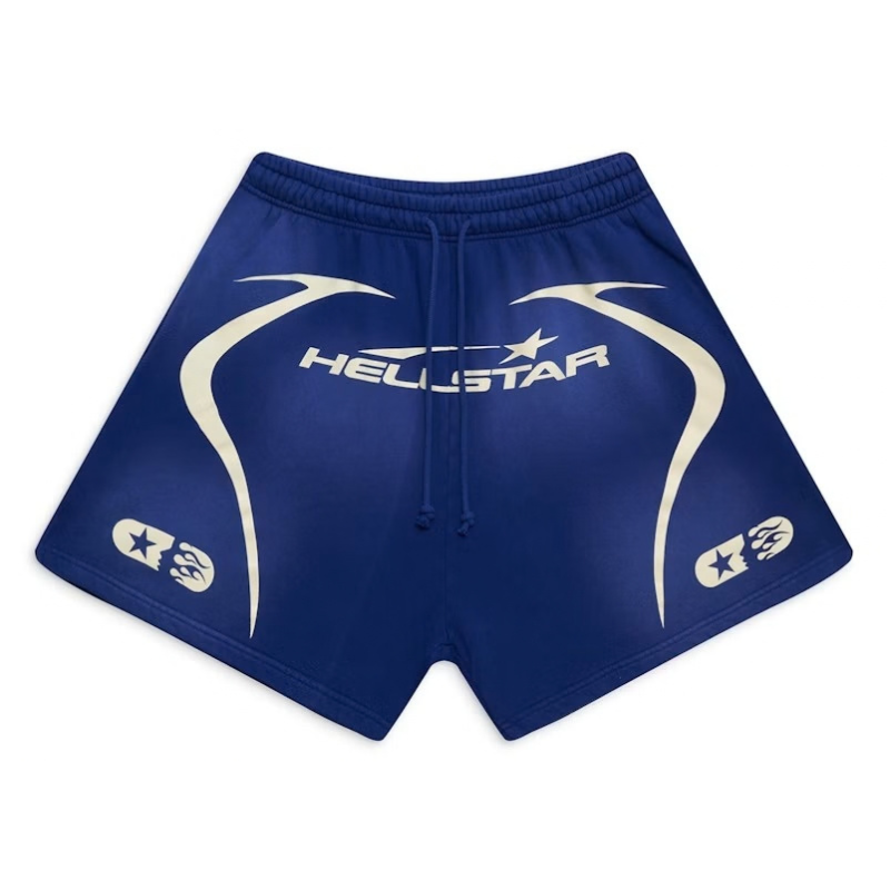 Blue Hellstar Shorts front view