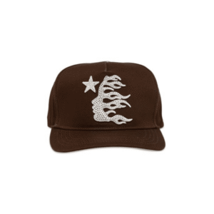 Brown Hellstar Hat back view showing adjustable closure