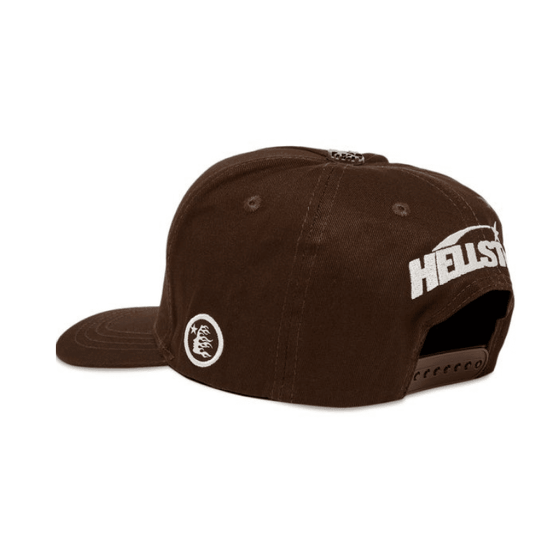 Brown Hellstar Hat Side Close View – Fabric and Detail