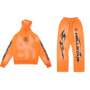 Orange Hellstar Tracksuit front view