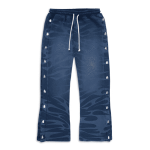 Tribal Mirror Face Pant front view with tribal mirror-face graphic