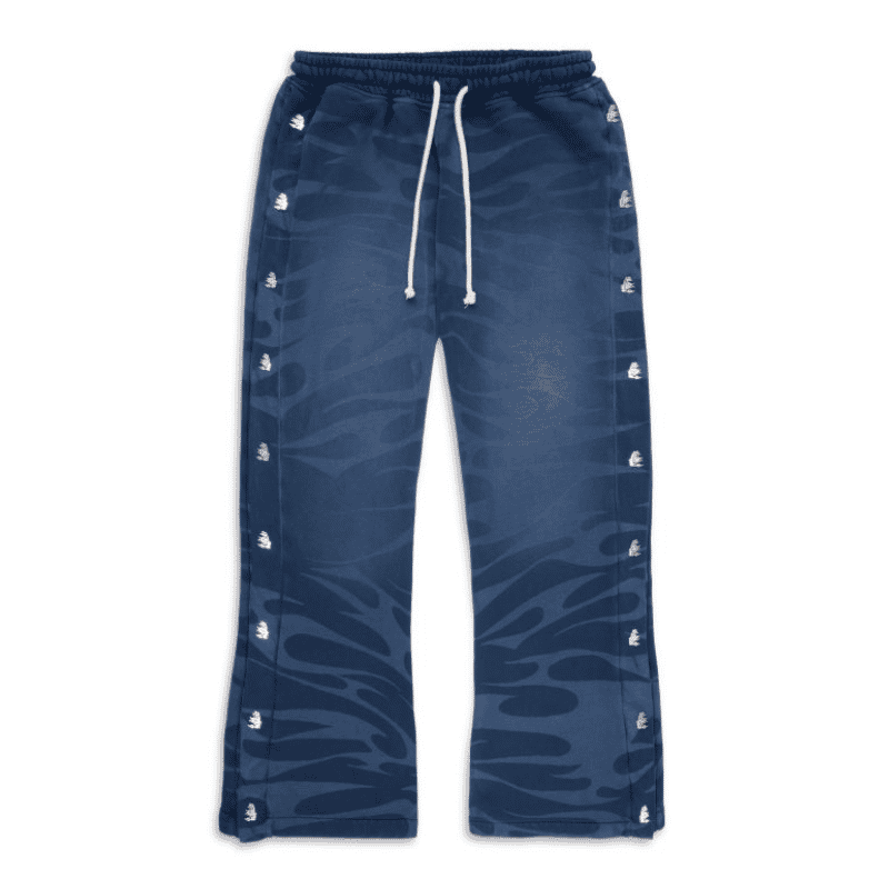Tribal Mirror Face Pant front view with tribal mirror-face graphic