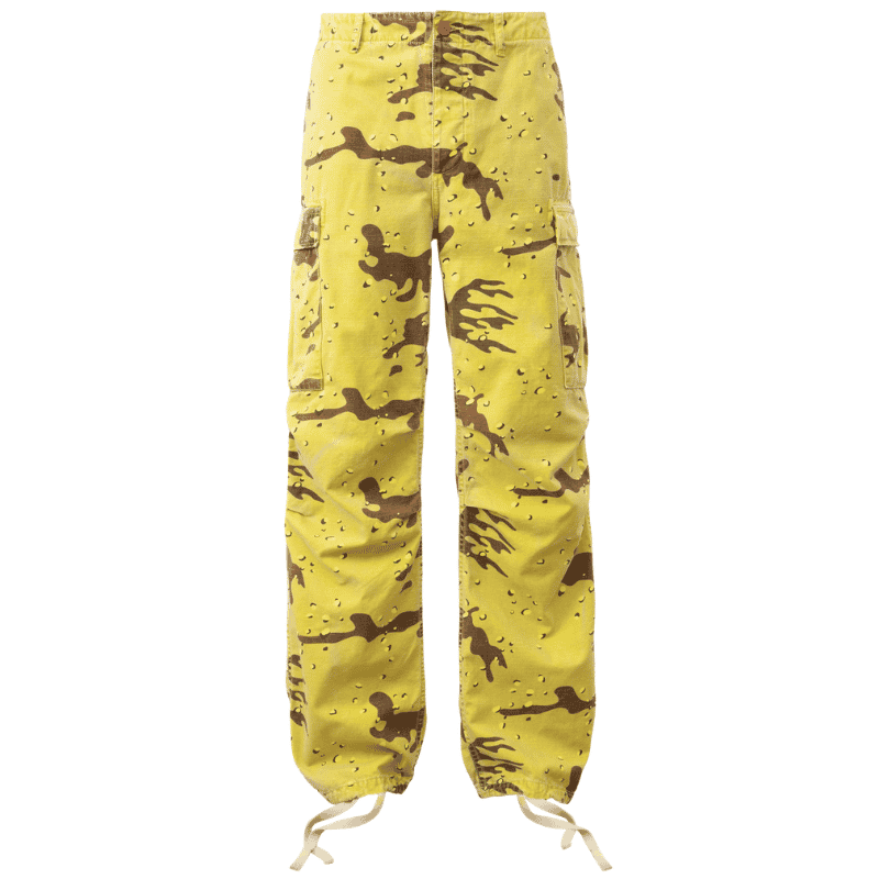 Yellow Fatigue Pants front view